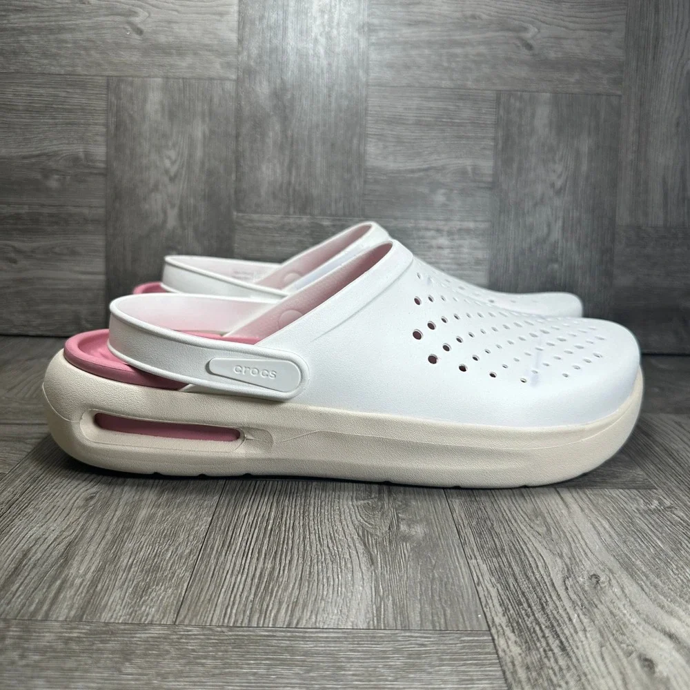 Crocs Literide 360 Clogs Mens 11 White Pink Comfort Slip On NEW